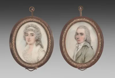 Portrait of a Man and Portrait of a Woman (pair)