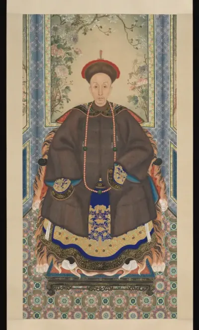 Portrait of a man in court robes with fur surcoat