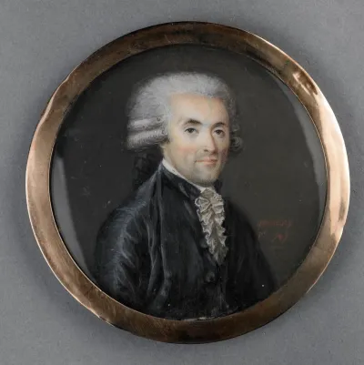 Portrait of a man on ivory