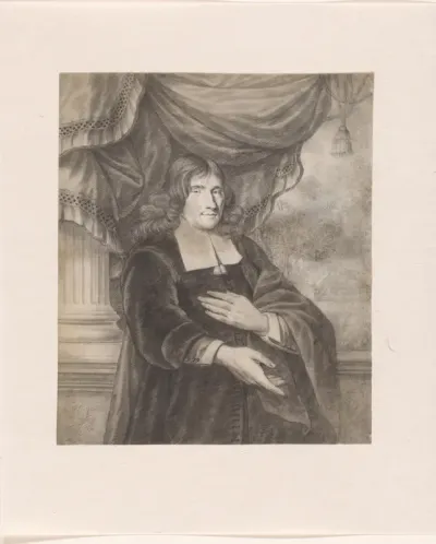 Portrait of a Man, Standing in front of a Balustrade Overlooking a Garden