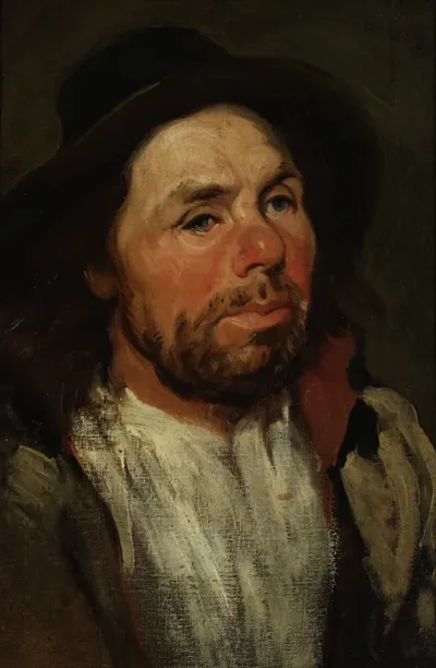 Portrait of a peasant in a hat (Sancho Panza?).