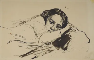 Portrait of a Reclining Woman, Depicted en Face