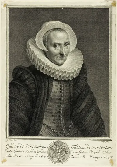 Portrait of a Sixty-year-old Woman, from Recueil d'estampes d'après les plus célèbres tableaux de la Galerie Royale de Dresde