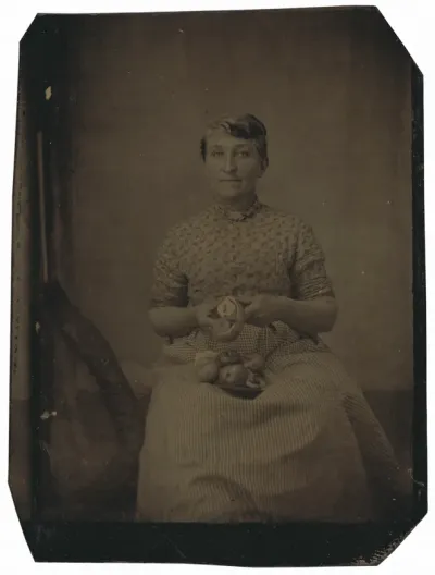 Portrait of a Woman Peeling Apples