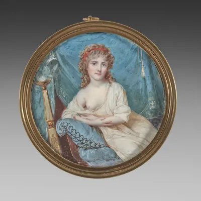 Portrait of a Woman Reclining on a Sofa