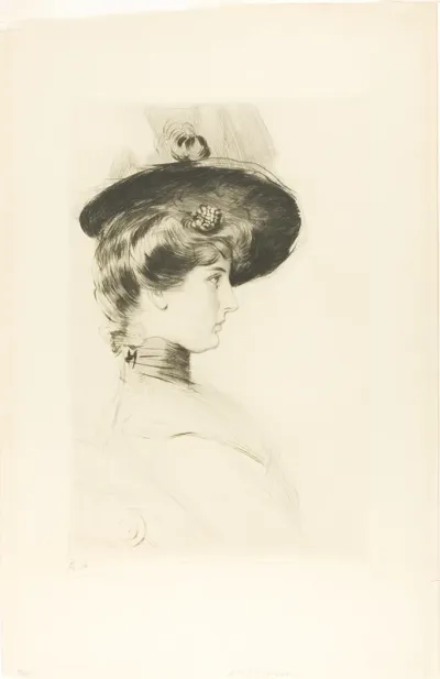 Portrait of a Woman Wearing a Hat (Madame Letellier)
