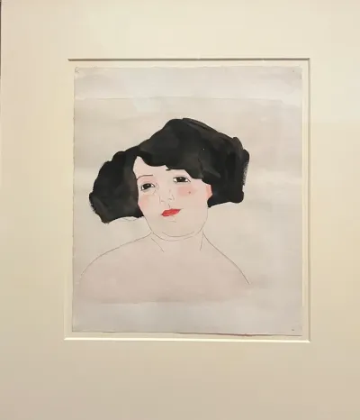 Portrait of a woman with beauty spot