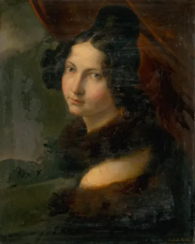 Portrait of a Young Lady in a Fur Collar