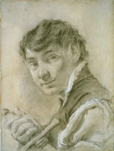 Portrait of a Young Man Holding a Sword