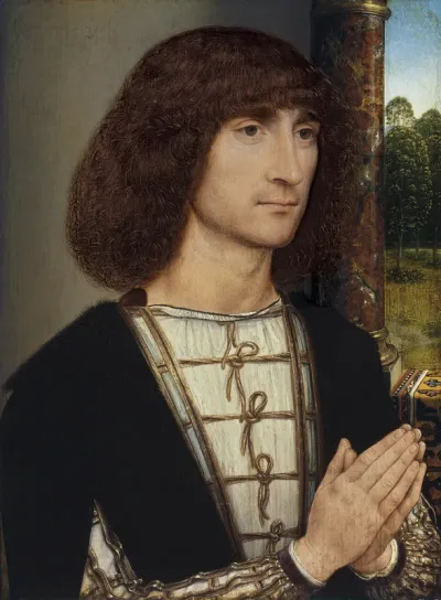 Portrait of a young Man praying (front)