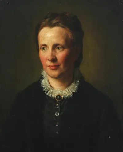Portrait of a young woman, presumably the artist's wife Clara.