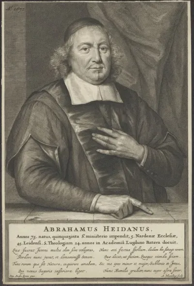 Portrait of Abraham Heidanus, professor of theology at Leiden