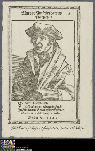 Portrait of Alardus of Amsterdam, Dutch humanist scholar