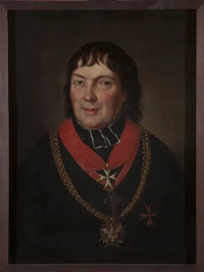 Portrait of Alojzy Osiński (1770–1842), mitred prelate of Olyka