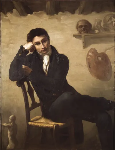 Portrait of an artist in his studio