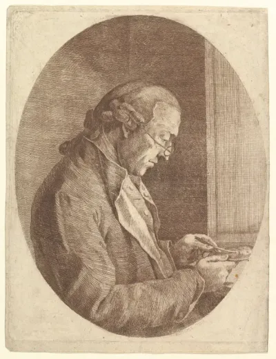 Portrait of an Artist Sketching a Portrait Miniature