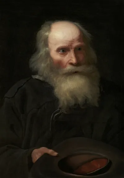 Portrait of an Old Man Begging