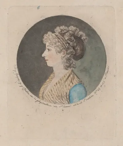 Portrait of an unknown lady, to left