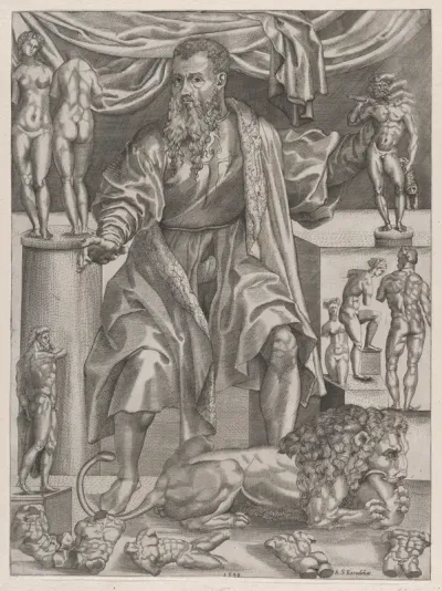 Portrait of Baccio Bandinelli with Lion