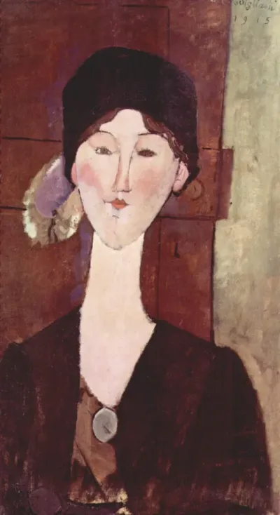 Portrait of Beatrice Hastings before a door