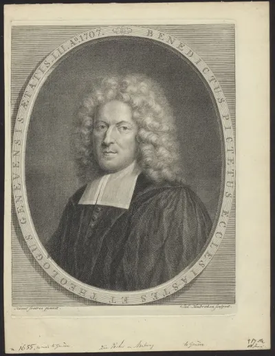 Portrait of Benedictus Pictetus, theologian from Geneva