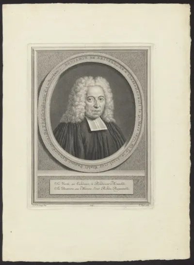 Portrait of Benjamin de Brissac, minister of the Walloon Church in Amsterdam