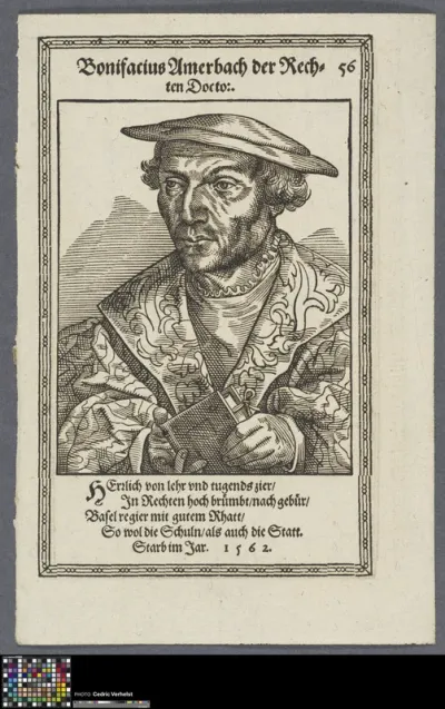 Portrait of Bonifacius Amerbach, humanist