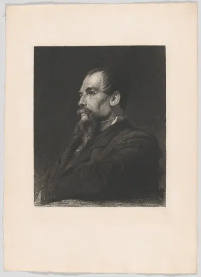 Portrait of Captain Burton, from "The Portfolio"