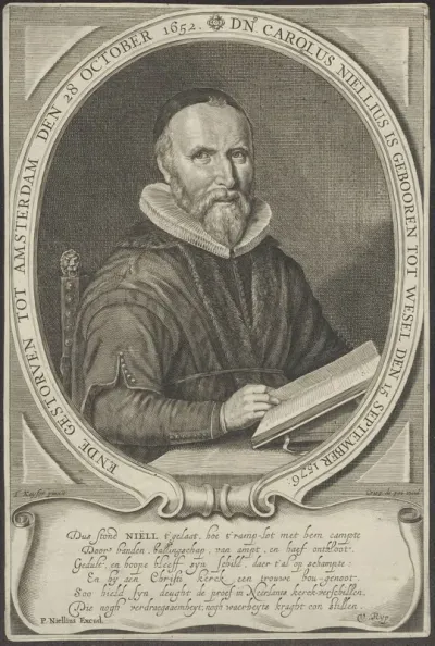 Portrait of Carolus Niëllius, Remonstrant minister