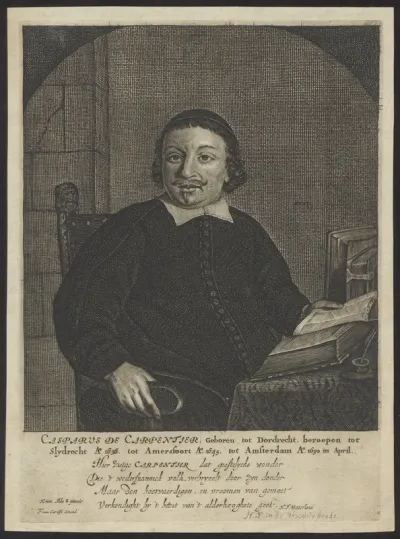 Portrait of Casparus de Carpentier, Walloon Minister at Sliedrecht, Amersfoort and Amsterdam