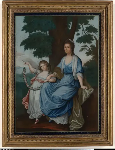 Portrait of Catharina Cornelia Geertruida van Braam Houckgeest, née Van Reede van Oudtshoorn, and her daughter Françoise