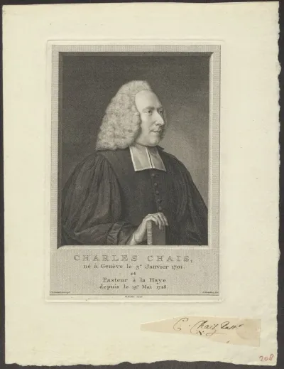 Portrait of Charles Chais, Pastor in The Hague