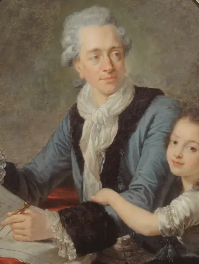 Portrait of Claude Nicolas Ledoux (1736-1806) with his daughter