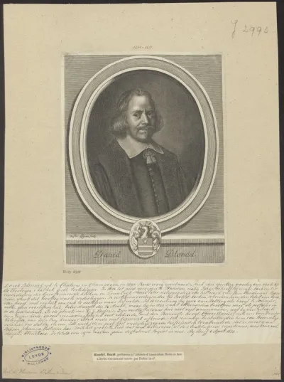 Portrait of David Blondel, professor of History in Amsterdam