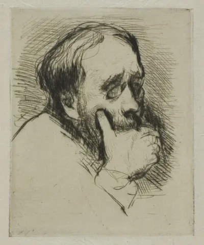 Portrait of Degas, His Hand Over his Mouth