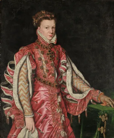 Portrait of Élisabeth de Valois, Queen Consort of Spain, Naples and Sicily