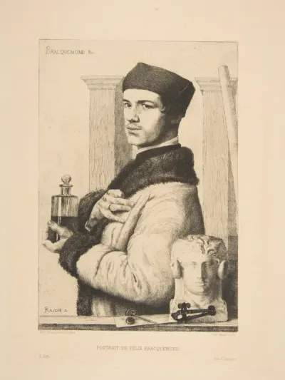 Portrait of Félix Bracquemond, from "L'Art"