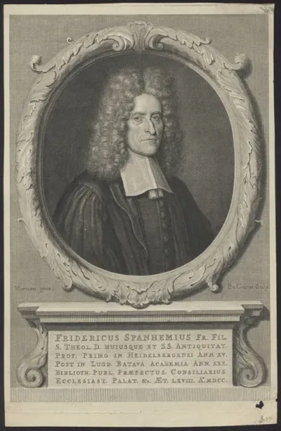 Portrait of Fridericus Spanhemius, professor of Theology and Antiquities