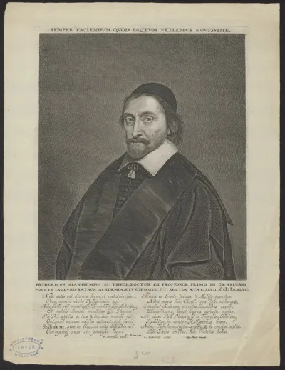 Portrait of Fridericus Spanhemius, professor of Theology