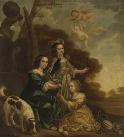Portrait of Geertruyt, Margriet and Anna Delff, the artist's daughters