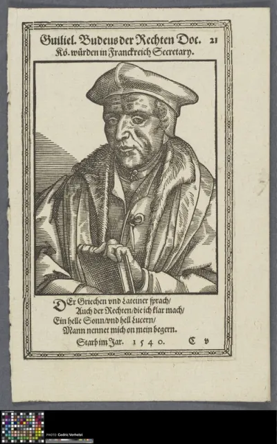 Portrait of Guillaume Budé, French classical scholar