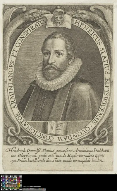 Portrait of Hendrick Danielsz Slatius, Netherlands remonstrant preacher