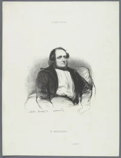 Portrait of Henry Bonaventure Monnier