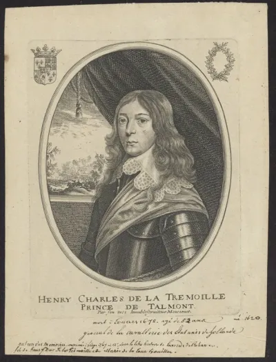 Portrait of Henry Charles de la Tremoille, Prince de Talmont