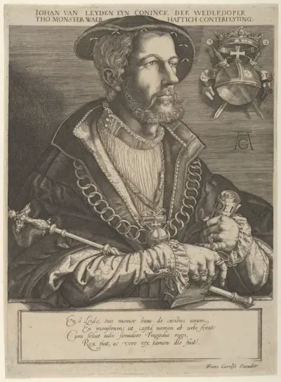 Portrait of Jan van Leiden, a Dutchman and leader of the Münster Anabaptists