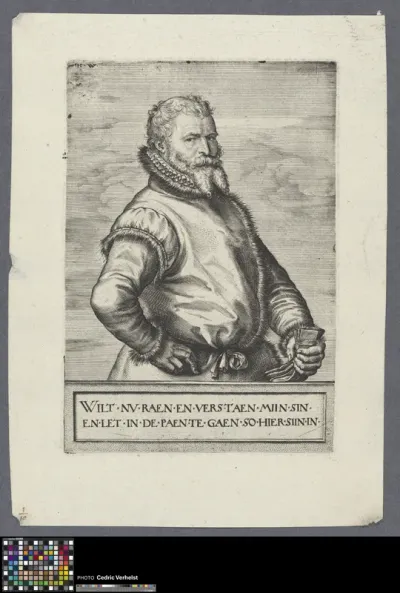 Portrait of Johan Baptista Houwaert, humanist poet and playwright