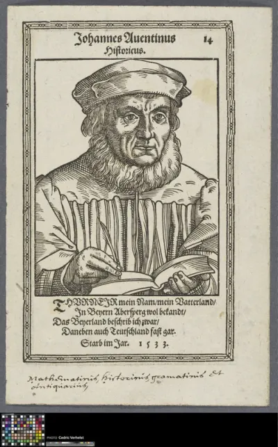 Portrait of Johannes Aventinus, Bavarian historian