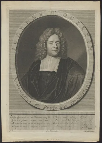 Portrait of Johannes D'Outrein, minister and professor in Dordrecht