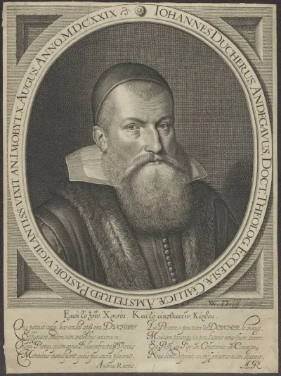 Portrait of Johannes Ducherus Andegavus, minister and theologian