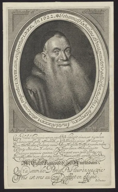 Portrait of Johannes Hochedaeus, Walloon minister in Amsterdam